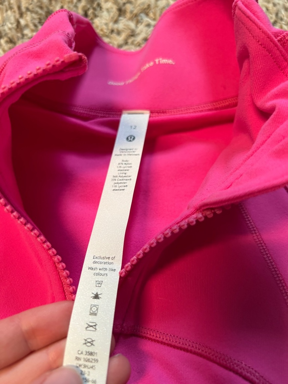 Lululemon Define Cropped Half Zip *Luon Sonic Pink - Picture 5 of 8